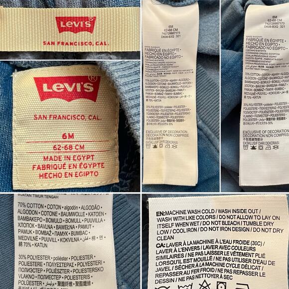 Levi’s Blue Tie Dye Baby Sweatsuit Sweatshirt Sweatpants Matching Set 6 Months - Picture 15 of 15